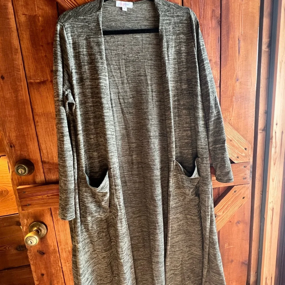 LuLaRoe Olive Green Cardigan - Picture 4 of 5